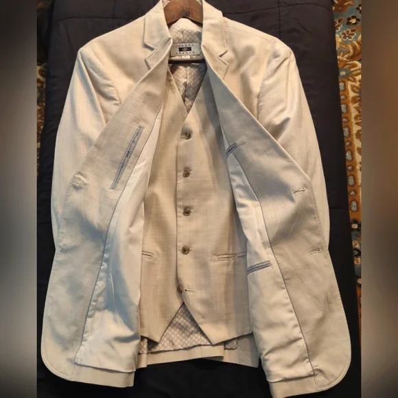 Joseph Abboud tan cotton jacket and vest. Size Xl. Slightly worn - Picture 4 of 6